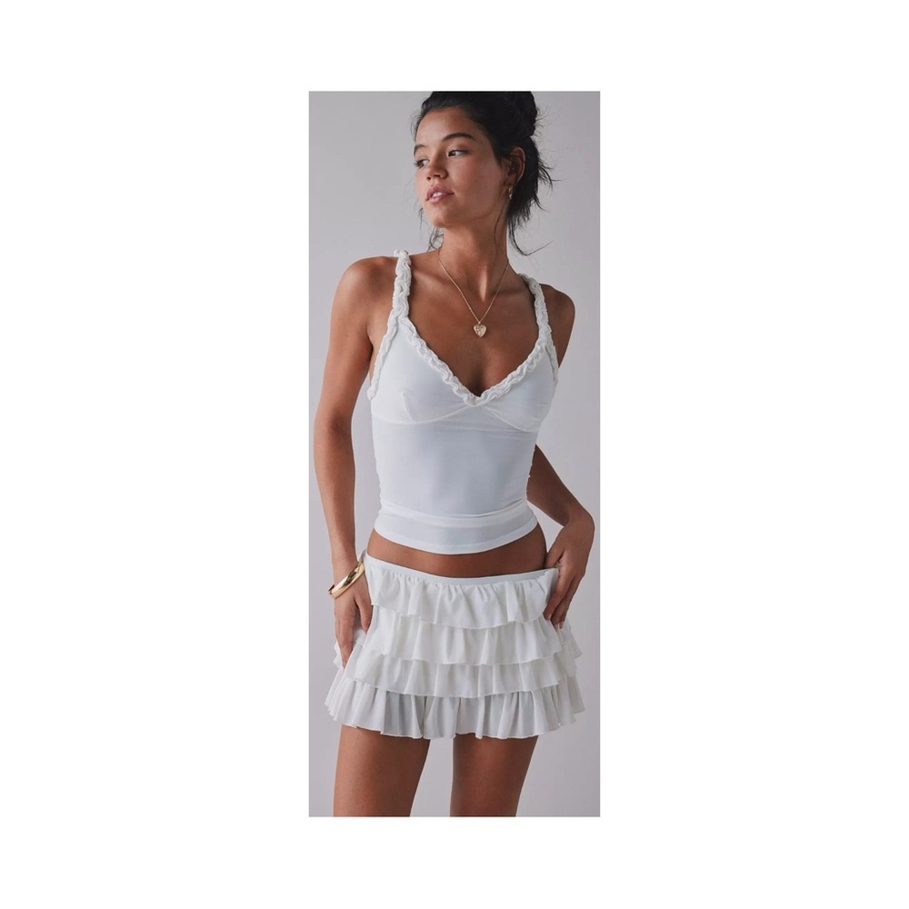 NWT UO Out From Under Cammy Ruffle Micro Skort